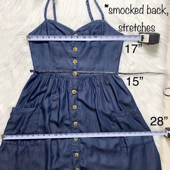 SOLD-Urban Outfitters Chambray Maxi Dress - Picture 8 of 9